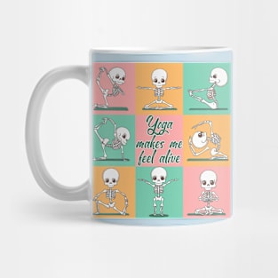 Skeleton - Yoga makes me feel alive Mug